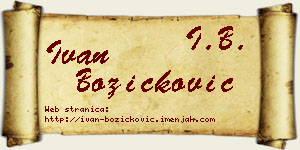 Ivan Božičković vizit kartica